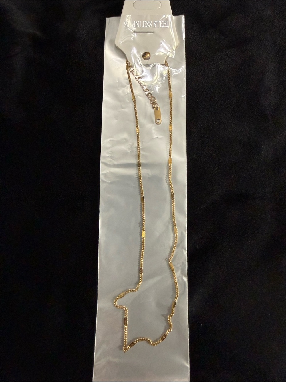 Gold Stainless Steel Women's Layered Necklace